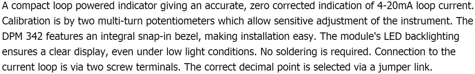 מדי תצוגה פנל מטר דיגיטליים LASCAR PANEL METRE DPM 342